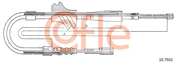 COFLE 10.7502 Cable Pull, parking brake