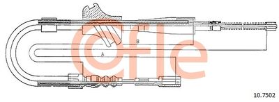 Cable Pull, parking brake COFLE 10.7502