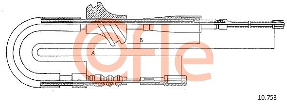 COFLE 10.753 Cable Pull, parking brake