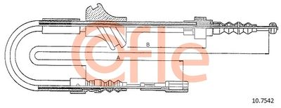 Cable Pull, parking brake COFLE 10.7542
