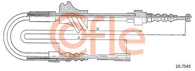 Cable Pull, parking brake COFLE 10.7543