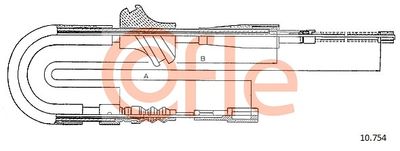 Cable Pull, parking brake COFLE 10.754