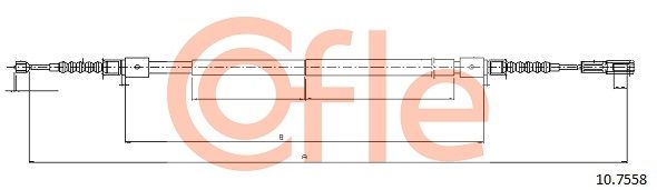 COFLE 10.7558 Cable Pull, parking brake
