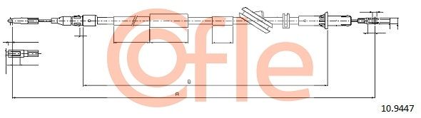 COFLE 10.9447 Cable Pull, parking brake
