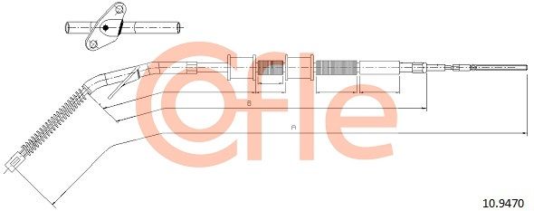 COFLE 10.9470 Cable Pull, parking brake