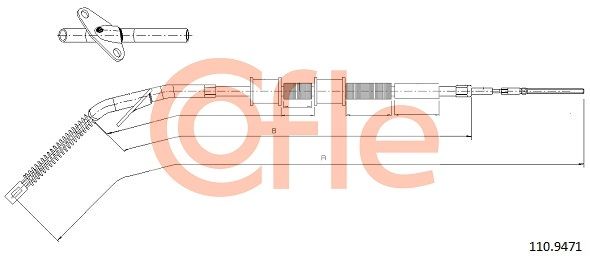 COFLE 10.9471 Cable Pull, parking brake