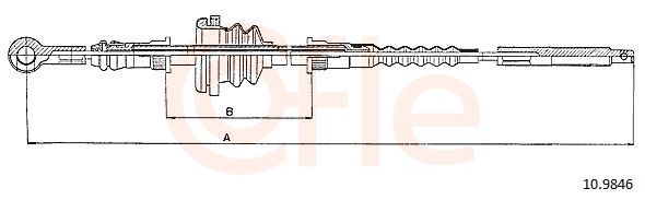 COFLE 10.9846 Cable Pull, parking brake