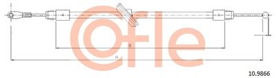 Cable Pull, parking brake COFLE 10.9866