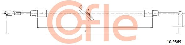 COFLE 10.9869 Cable Pull, parking brake