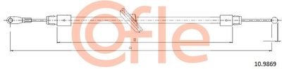 Cable Pull, parking brake COFLE 10.9869