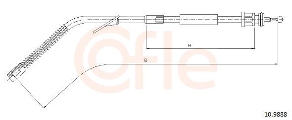 COFLE 10.9888 Cable Pull, parking brake