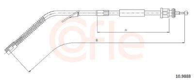 Cable Pull, parking brake COFLE 10.9888