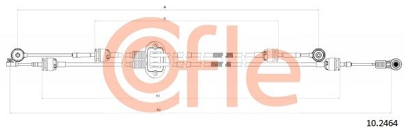 COFLE 10.2464 Cable Pull, manual transmission