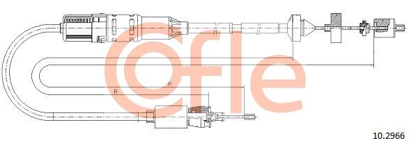 COFLE 10.2966 Cable Pull, clutch control