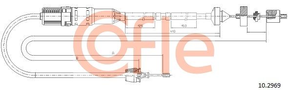 COFLE 10.2969 Cable Pull, clutch control