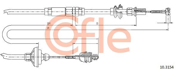 COFLE 10.3154 Cable Pull, clutch control