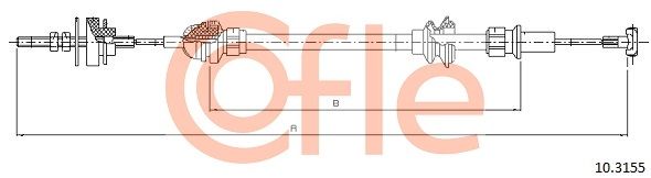 COFLE 10.3155 Cable Pull, clutch control