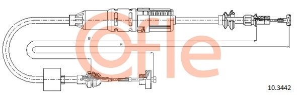 COFLE 10.3442 Cable Pull, clutch control