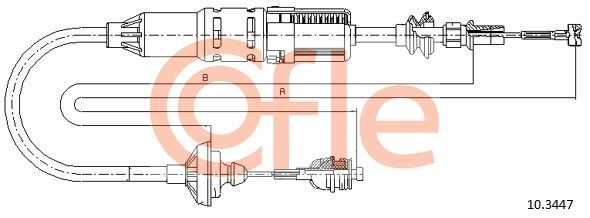 COFLE 10.3447 Cable Pull, clutch control