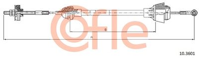 Cable Pull, clutch control COFLE 10.3601