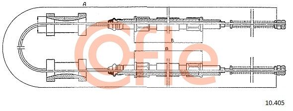 COFLE 10.405 Cable Pull, parking brake