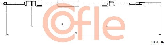 COFLE 10.4136 Cable Pull, parking brake