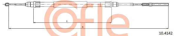 COFLE 10.4142 Cable Pull, parking brake