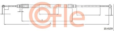 Cable Pull, parking brake COFLE 10.4159