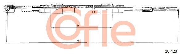 COFLE 10.423 Cable Pull, parking brake