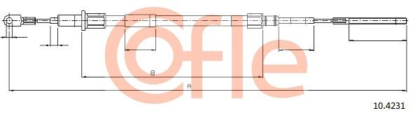 COFLE 10.4231 Cable Pull, parking brake