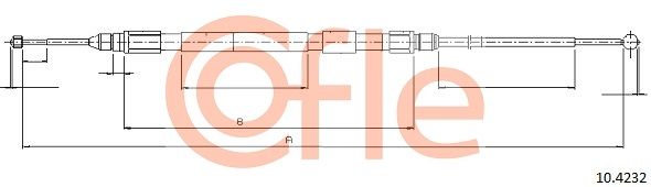 COFLE 10.4232 Cable Pull, parking brake