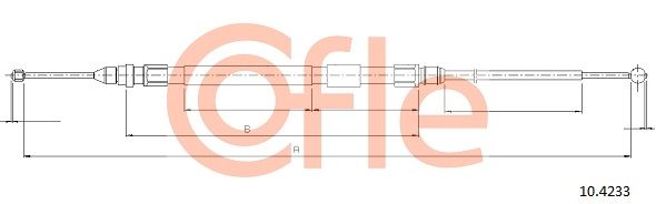 COFLE 10.4233 Cable Pull, parking brake