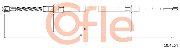 COFLE 10.4264 Cable Pull, parking brake
