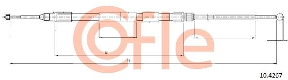 COFLE 10.4267 Cable Pull, parking brake