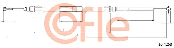 COFLE 10.4268 Cable Pull, parking brake