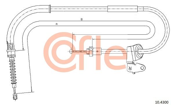 COFLE 10.4300 Cable Pull, parking brake