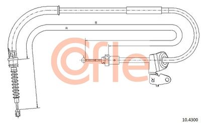 Cable Pull, parking brake COFLE 10.4300