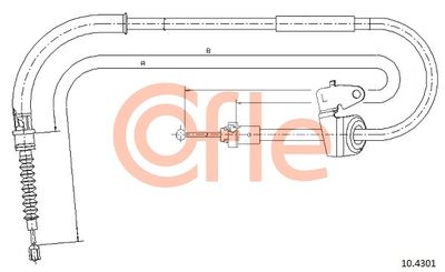 Cable Pull, parking brake COFLE 10.4301