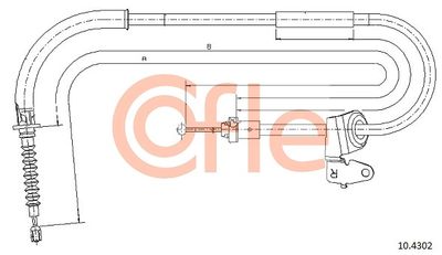 Cable Pull, parking brake COFLE 10.4302