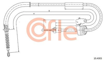 Cable Pull, parking brake COFLE 10.4303