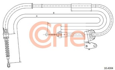 Cable Pull, parking brake COFLE 10.4304