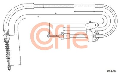 Cable Pull, parking brake COFLE 10.4305