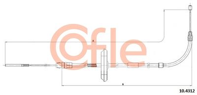 Cable Pull, parking brake COFLE 10.4312