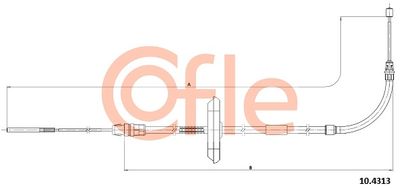 Cable Pull, parking brake COFLE 10.4313