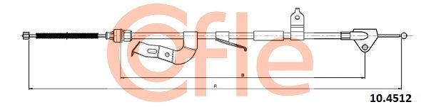 COFLE 10.4512 Cable Pull, parking brake