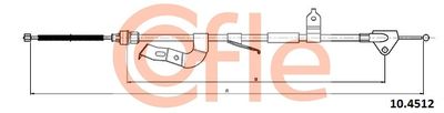Cable Pull, parking brake COFLE 10.4512
