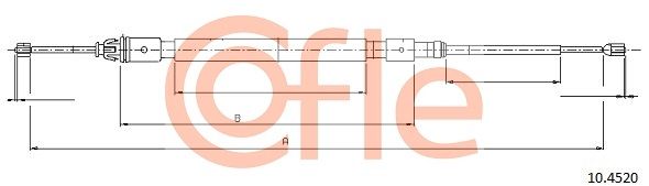 COFLE 10.4520 Cable Pull, parking brake