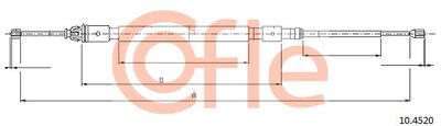 Cable Pull, parking brake COFLE 10.4520