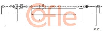 Cable Pull, parking brake COFLE 10.4521