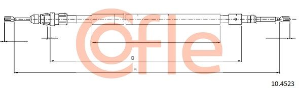 COFLE 10.4523 Cable Pull, parking brake